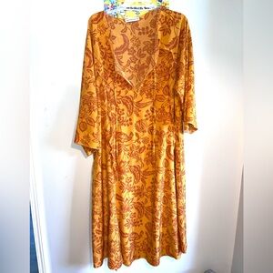 Orange Floral Maxi Dress